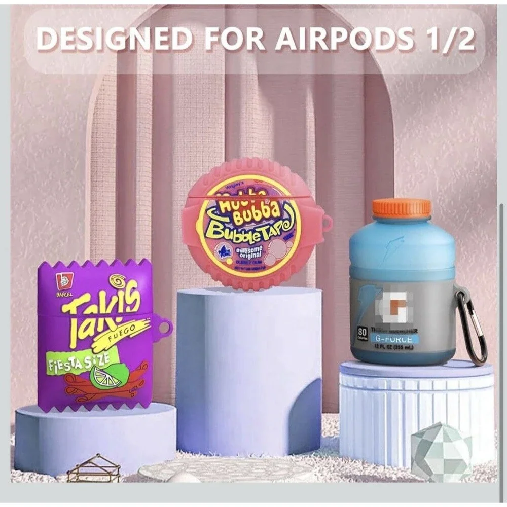 [3-Pack] Airpods Pro 2 Case Cute, 3D Cartoon Silicone Shockproof